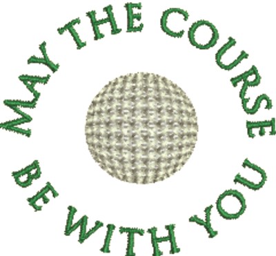 Golf Ball Course Machine Embroidery Design