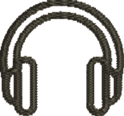 Headphones Machine Embroidery Design