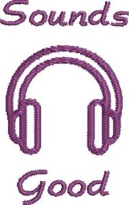 Picture of Musical Headphones Machine Embroidery Design