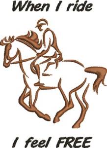 Picture of Horse & Rider Outline Machine Embroidery Design