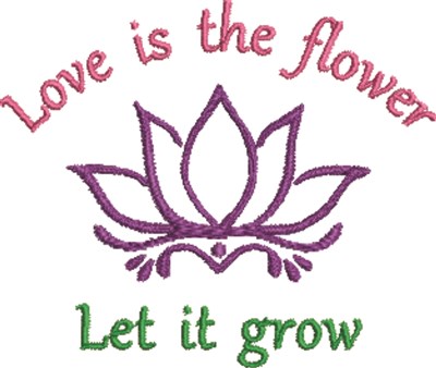 Lotus Flower Outline Machine Embroidery Design