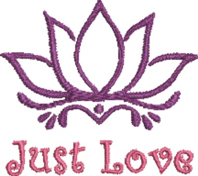 Lotus Flower Love Machine Embroidery Design