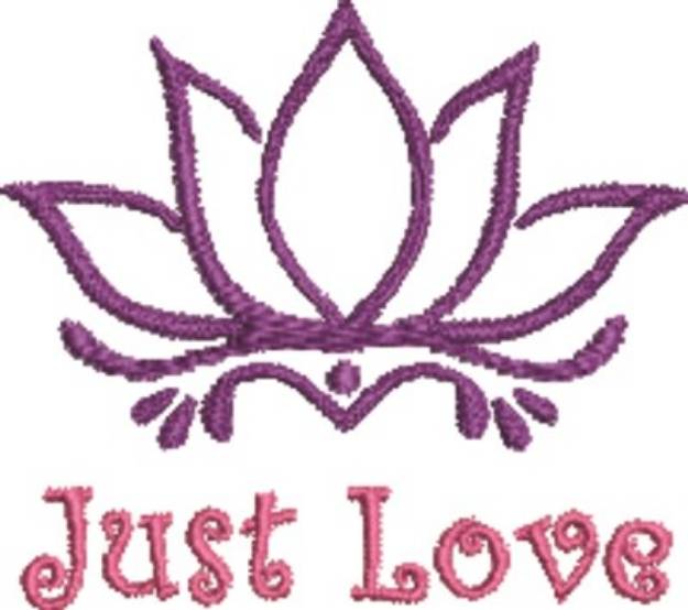 Picture of Lotus Flower Love Machine Embroidery Design