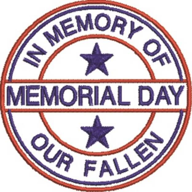 Picture of Memorial Day Patch Machine Embroidery Design