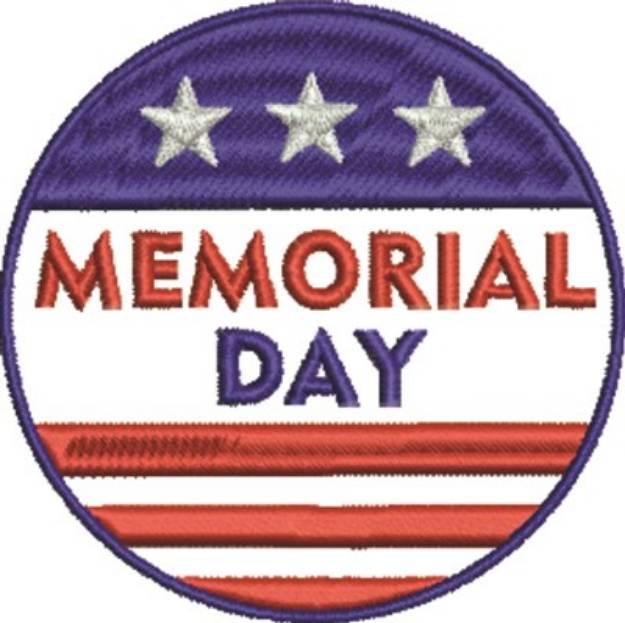 Picture of Memorial Day Patch Machine Embroidery Design
