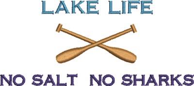 Lake Life Oars Machine Embroidery Design