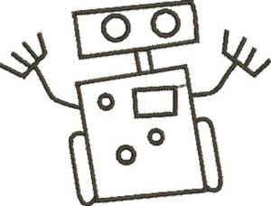 Picture of Robot Outline Machine Embroidery Design