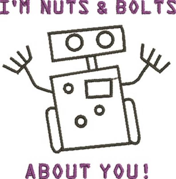 Picture of Nuts & Bolts Robot Machine Embroidery Design