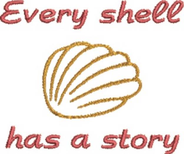 Picture of Seashell Outline Machine Embroidery Design