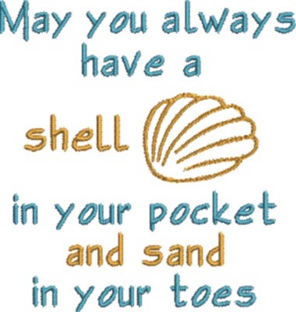 Picture of Seashell In Your Pocket Machine Embroidery Design