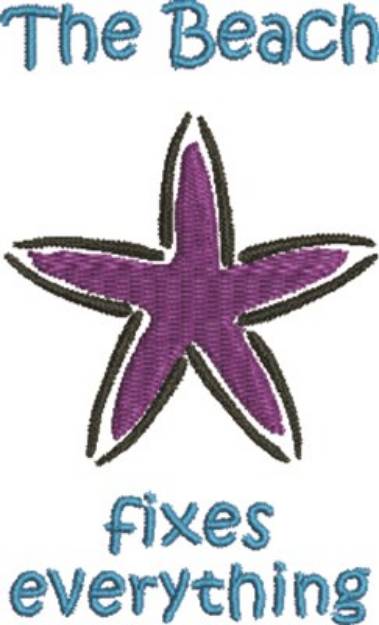 Picture of Purple Starfish Machine Embroidery Design