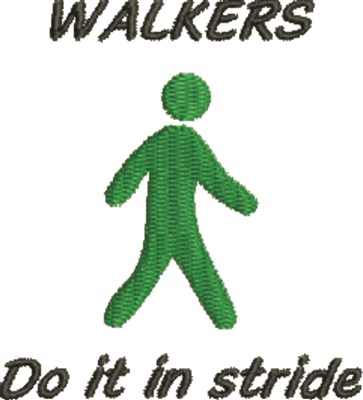 Walkers In Stride Machine Embroidery Design