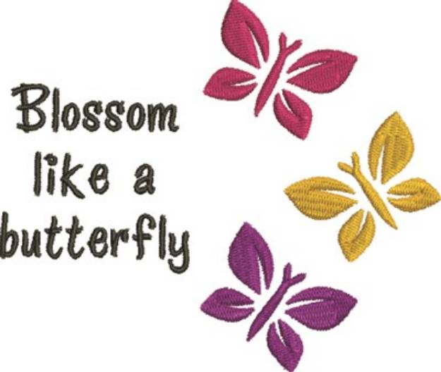 Picture of Blossom Like A Butterfly Machine Embroidery Design