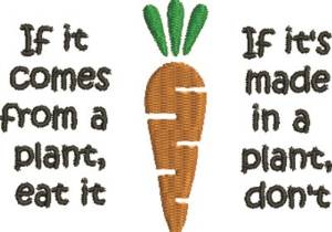 Picture of Organic Carrots Machine Embroidery Design