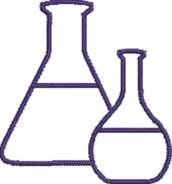 Picture of Chemistry Beakers Machine Embroidery Design