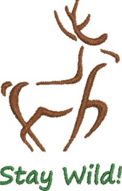 Picture of Stay Wild Deer Machine Embroidery Design