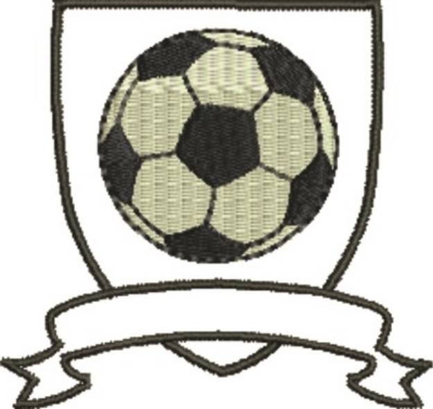 Picture of Soccer Crest Machine Embroidery Design