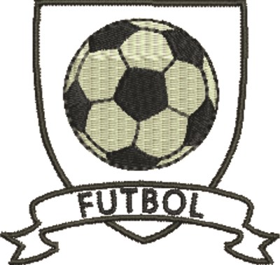 Soccer Crest Futbol Machine Embroidery Design