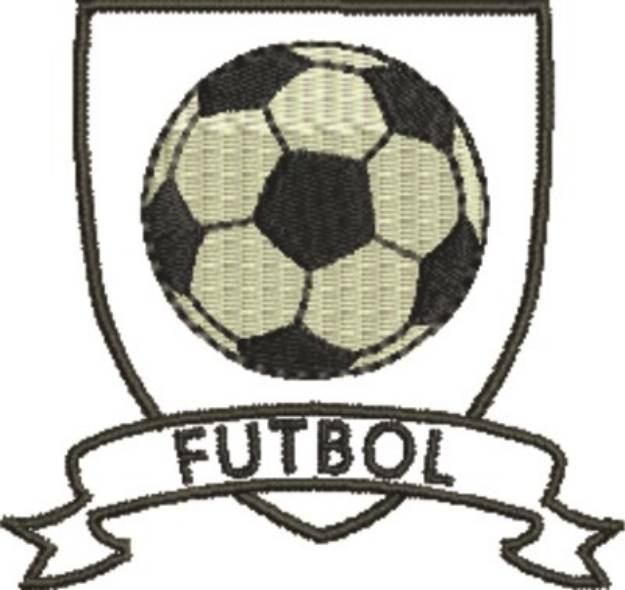 Picture of Soccer Crest Futbol Machine Embroidery Design