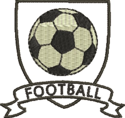 Soccer Crest Football Machine Embroidery Design