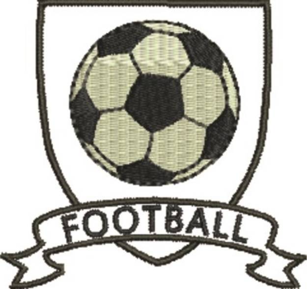 Picture of Soccer Crest Football Machine Embroidery Design