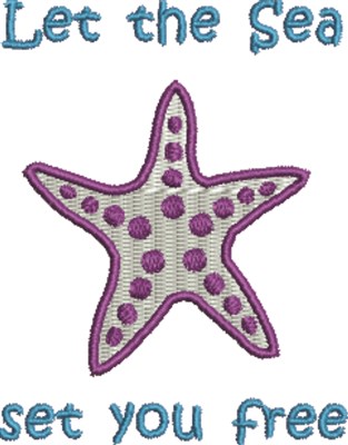 Starfish From The Sea Machine Embroidery Design