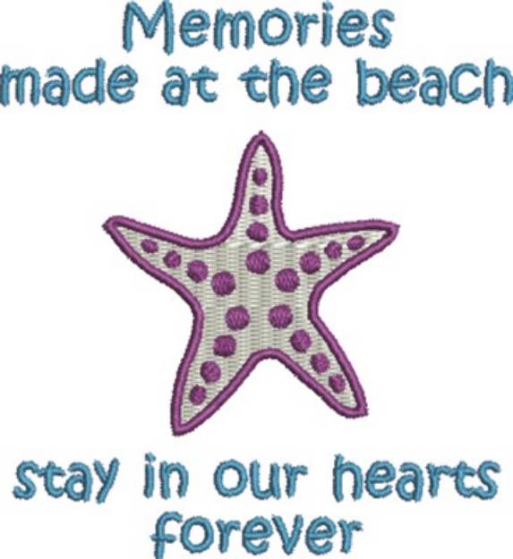 Picture of Starfish Memories Machine Embroidery Design