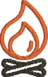 Picture of Campfire Outline Machine Embroidery Design
