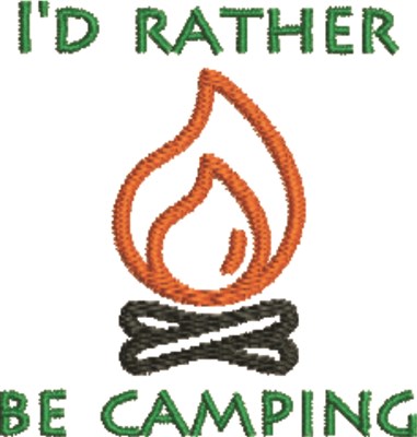 Rather Be Camping Machine Embroidery Design