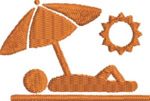 Picture of Sunbather Machine Embroidery Design