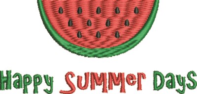 Happy Summer Days Machine Embroidery Design