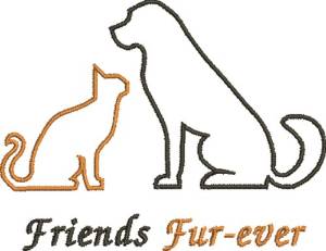 Picture of Friends Fur-ever Machine Embroidery Design