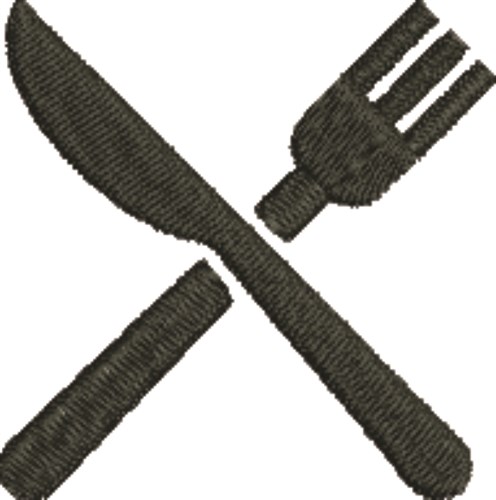 Knife & Fork Machine Embroidery Design