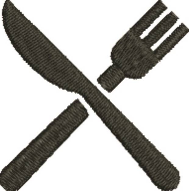 Picture of Knife & Fork Machine Embroidery Design