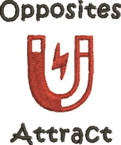 Opposites Attract Machine Embroidery Design