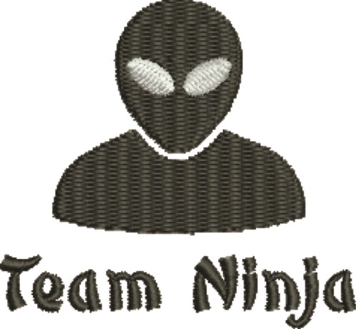 Team Ninja Machine Embroidery Design