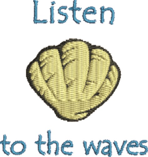 Listen To Waves Machine Embroidery Design