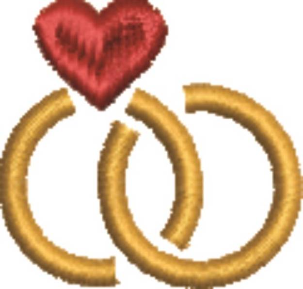 Picture of Wedding Rings Machine Embroidery Design