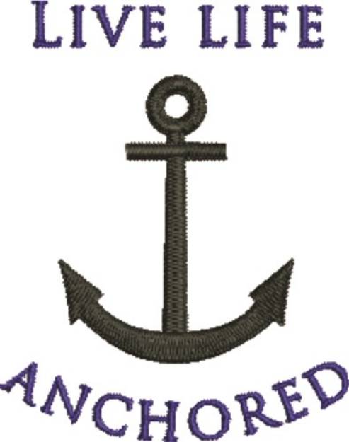 Picture of Live Life Anchored Machine Embroidery Design