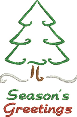 Seasons Greeting Machine Embroidery Design