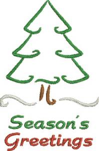 Picture of Seasons Greeting Machine Embroidery Design
