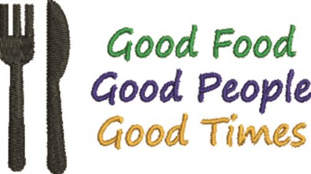Picture of Good Food Machine Embroidery Design