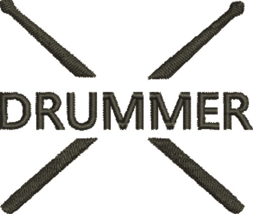 Drummer Machine Embroidery Design