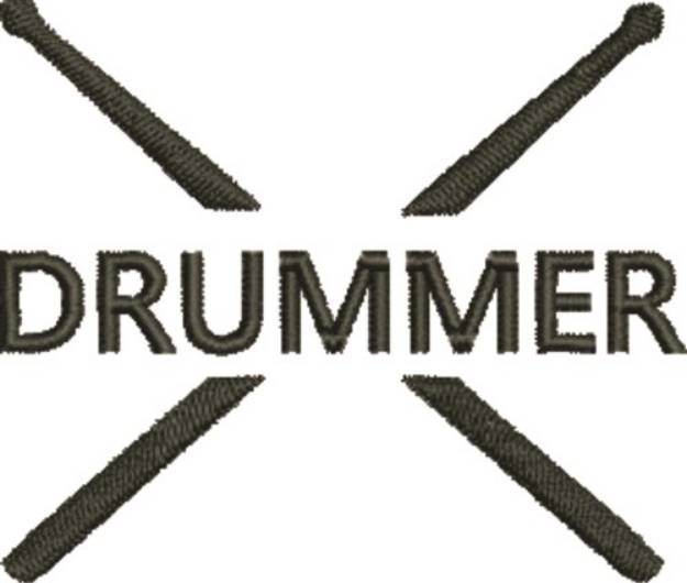 Picture of Drummer Machine Embroidery Design