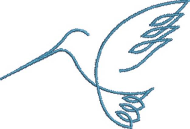 Picture of Hummingbird Outline Machine Embroidery Design
