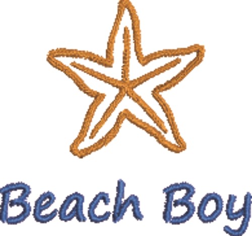 Beach Boy Machine Embroidery Design