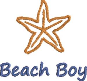 Picture of Beach Boy Machine Embroidery Design