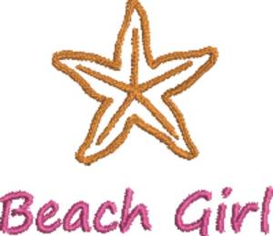 Picture of Beach Girl Machine Embroidery Design