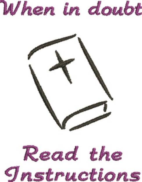 Picture of Read The Instructions Bible Machine Embroidery Design