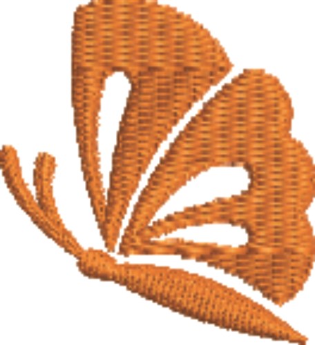 Orange Butterfly Machine Embroidery Design